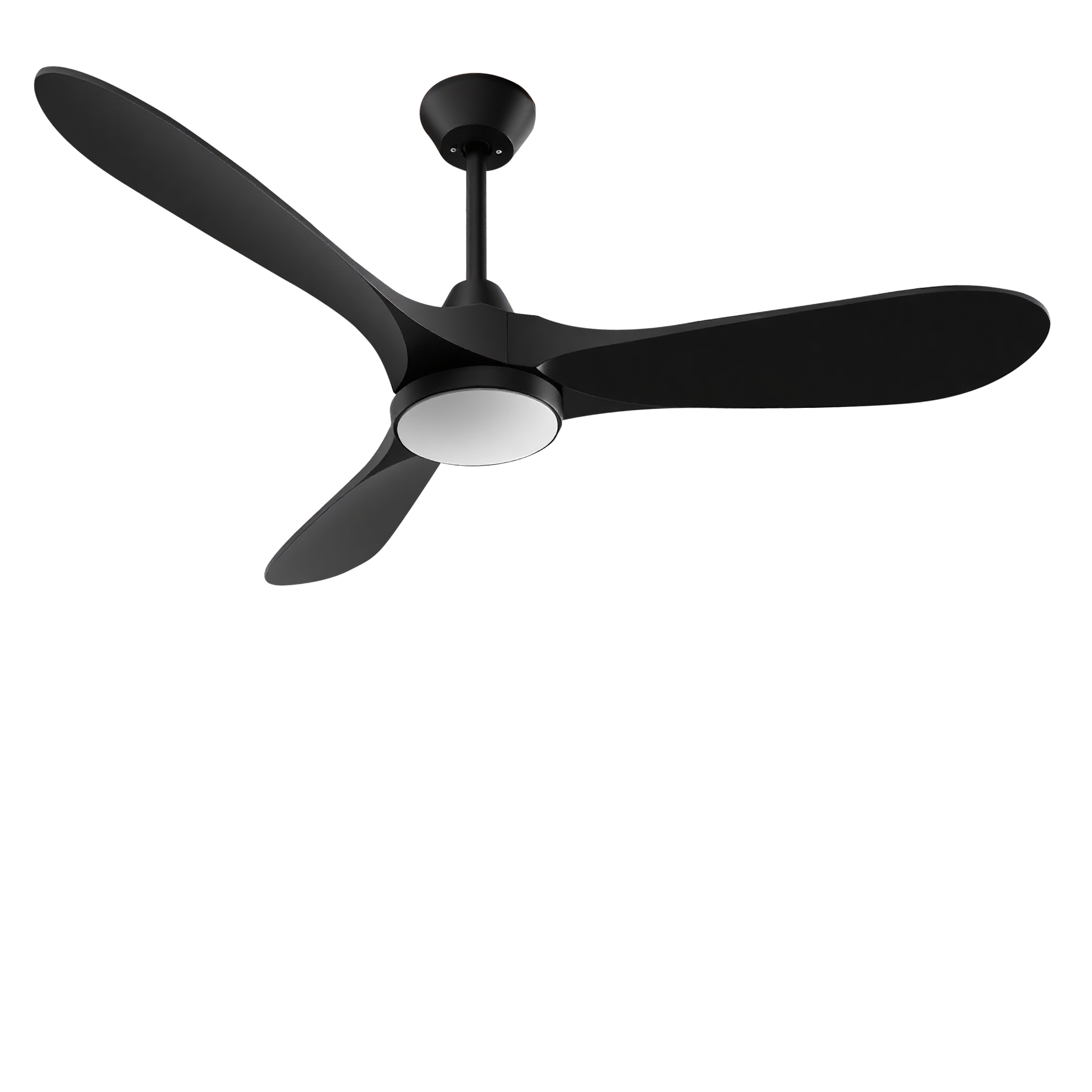 Roomratv Ceiling Fans with Lights and Remote Control,Quiet Noiseless Reversible DC Motor,6 Speeds,Timers, 3 CCT, Indoor Use, Plastic Blades,52 Inch Black Modern Ceiling Fan for Bedroom Living Room