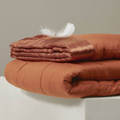 1 PCS Full/Queen Lightweight Down Alternative Blanket with Satin Trim Orange