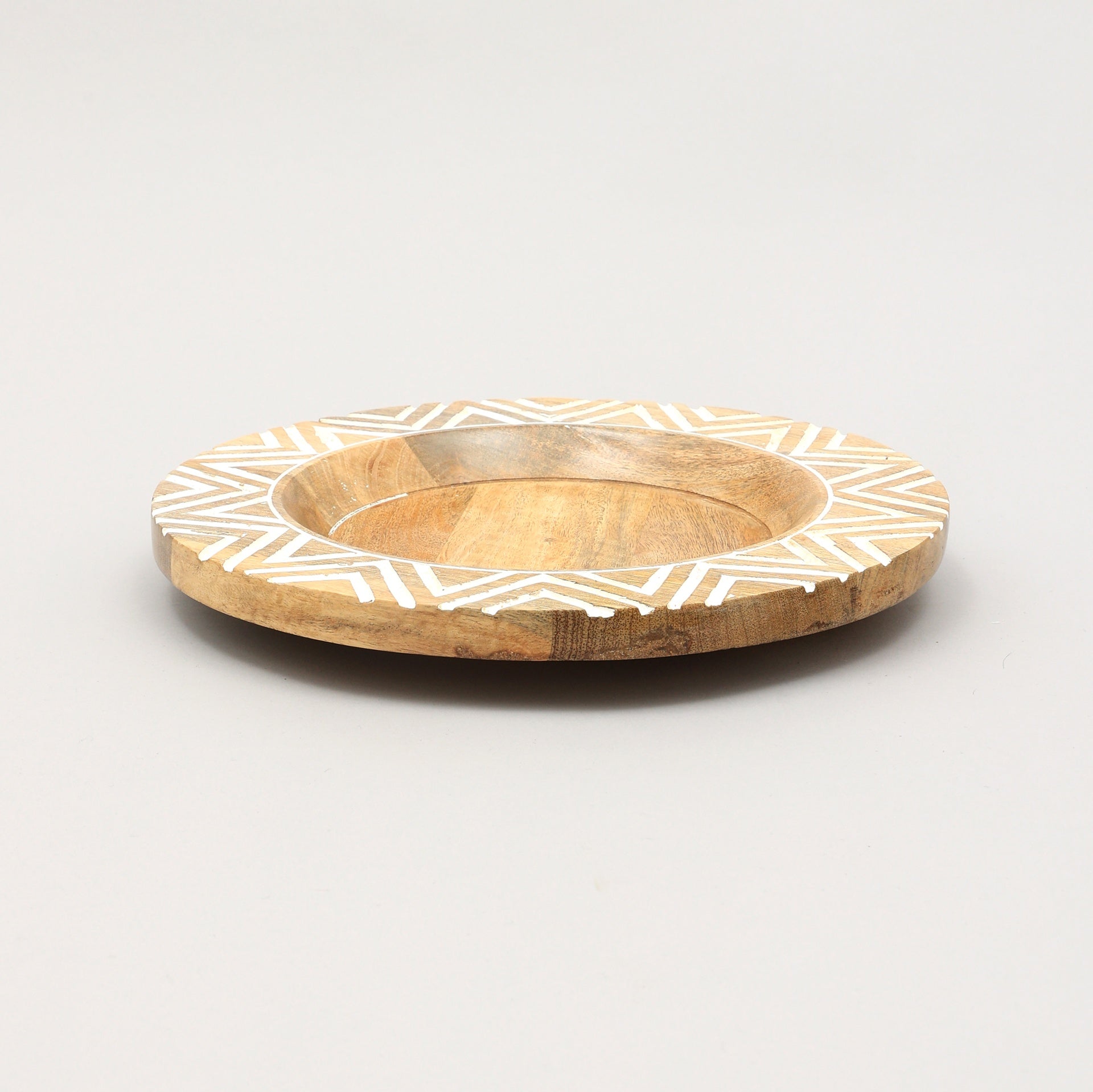 Handcrafted 13" Wood Charger Plate| Wooden Dinning Placemat|Artisan Wood Tableware