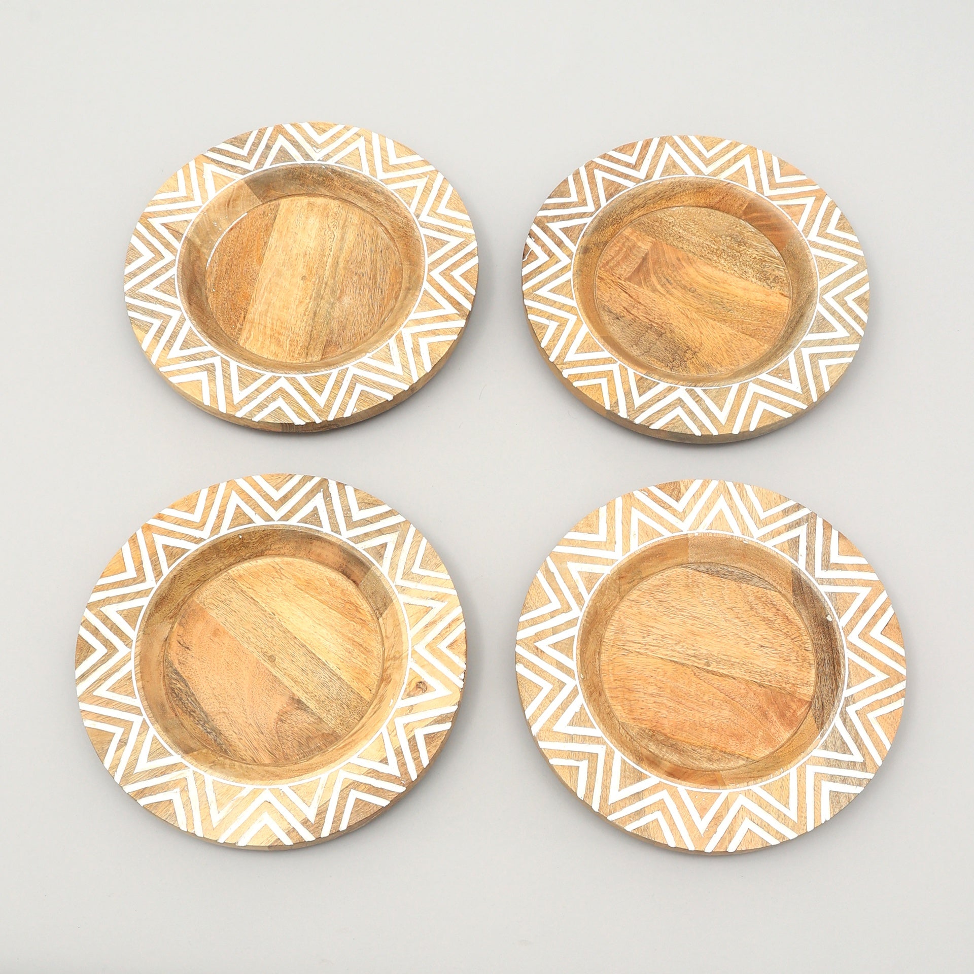 Handcrafted 13" Wood Charger Plate| Wooden Dinning Placemat|Artisan Wood Tableware