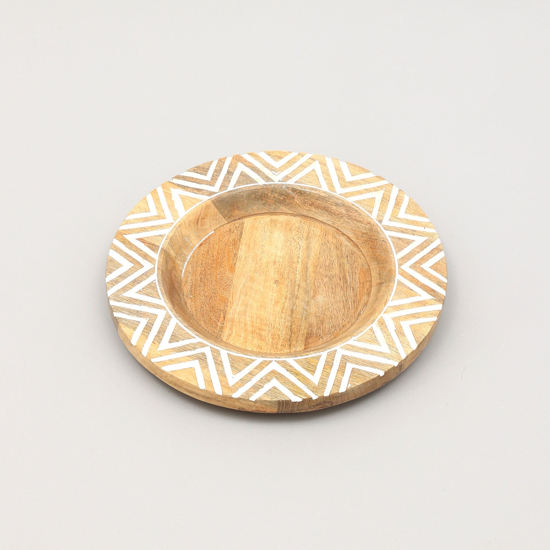 Handcrafted 13" Wood Charger Plate| Wooden Dinning Placemat|Artisan Wood Tableware