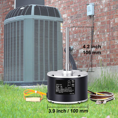 Condenser Fan Motor K55HXJKL-2918, 51-23055-11, 1/5 HP 208-230V, 1075RPM, OEM Standard Upgraded Replacement Condenser Motor Reversible Rotating, Explosion-proof CBB65 5μF/370V Capacitor