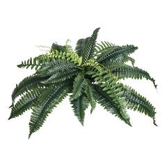 2 Pcs Artificial Boston Ferns Plastic Fern 30 Branches Indoor Outdoor Decor