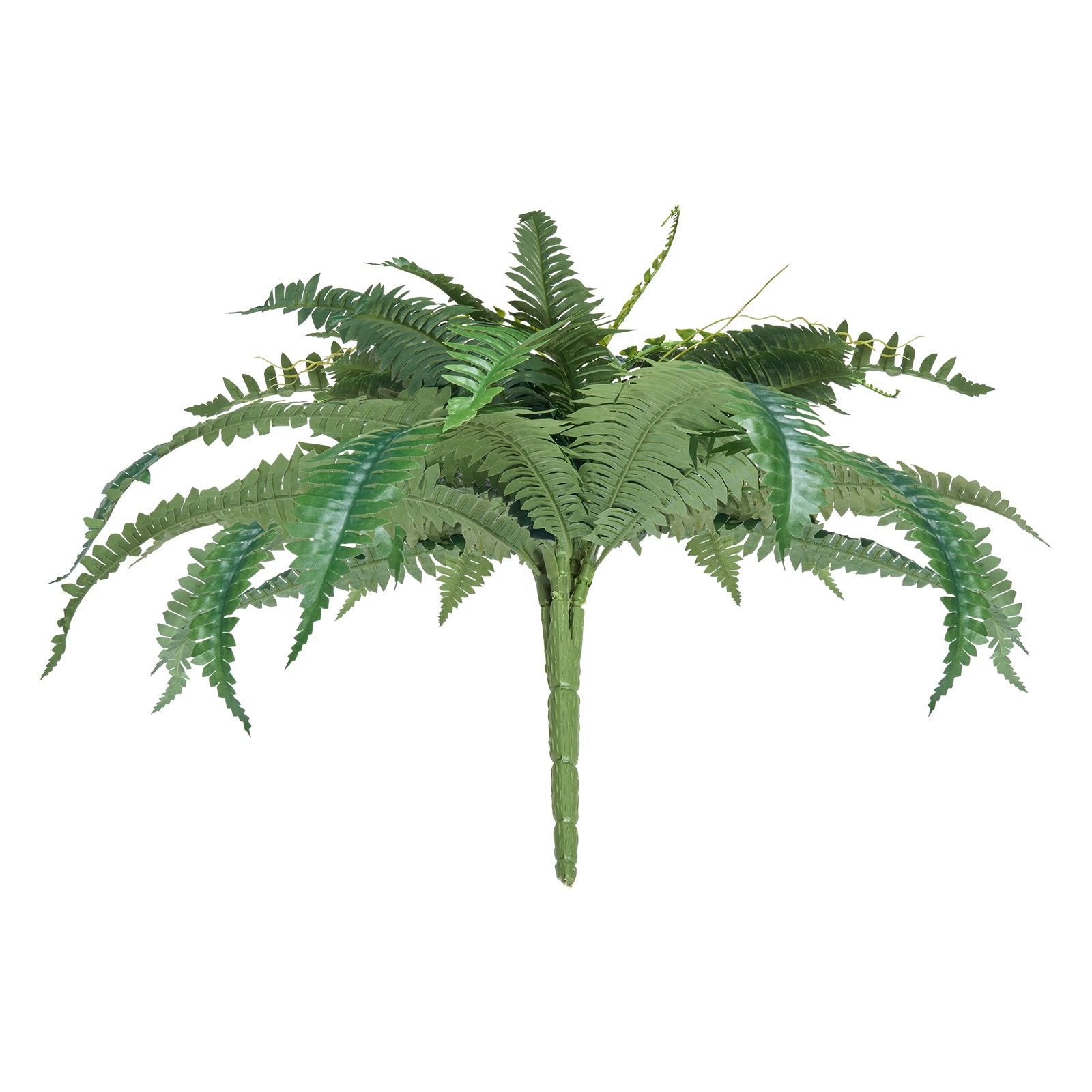2 Pcs Artificial Boston Ferns Plastic Fern 30 Branches Indoor Outdoor Decor