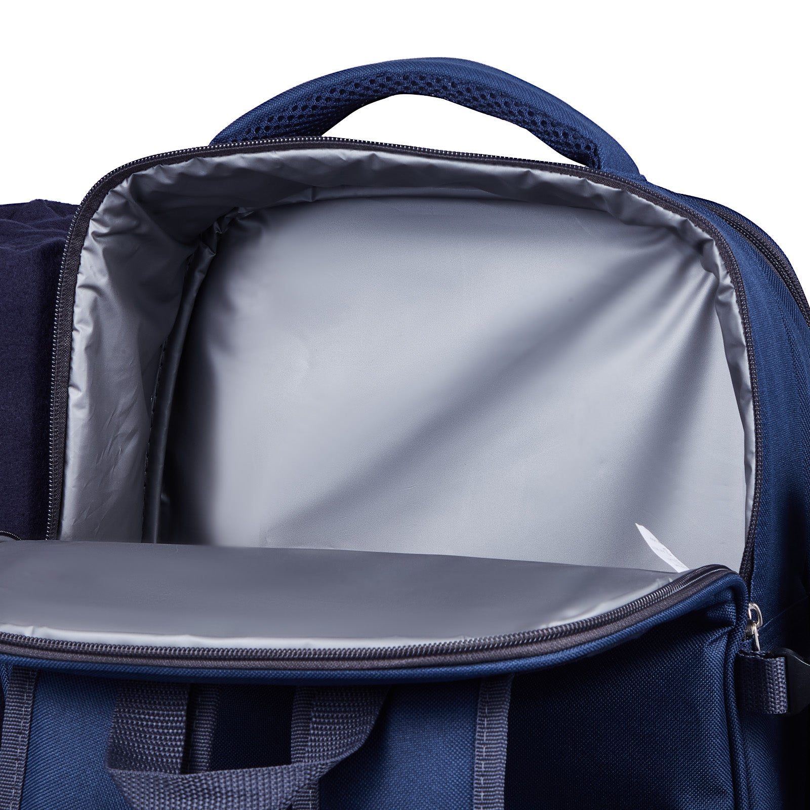 Beach Picnic Backpack Bag for 2 Person with Cooler Compartment Navy Blue
