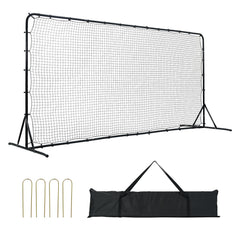 Soccer Rebounder Net, 12x6FT Iron Soccer Training Equipment, Sports Football Training Gift with Portable Bag, Volleyball Rebounder Wall Perfect for Backyard Practicing, Solo Training, Passing