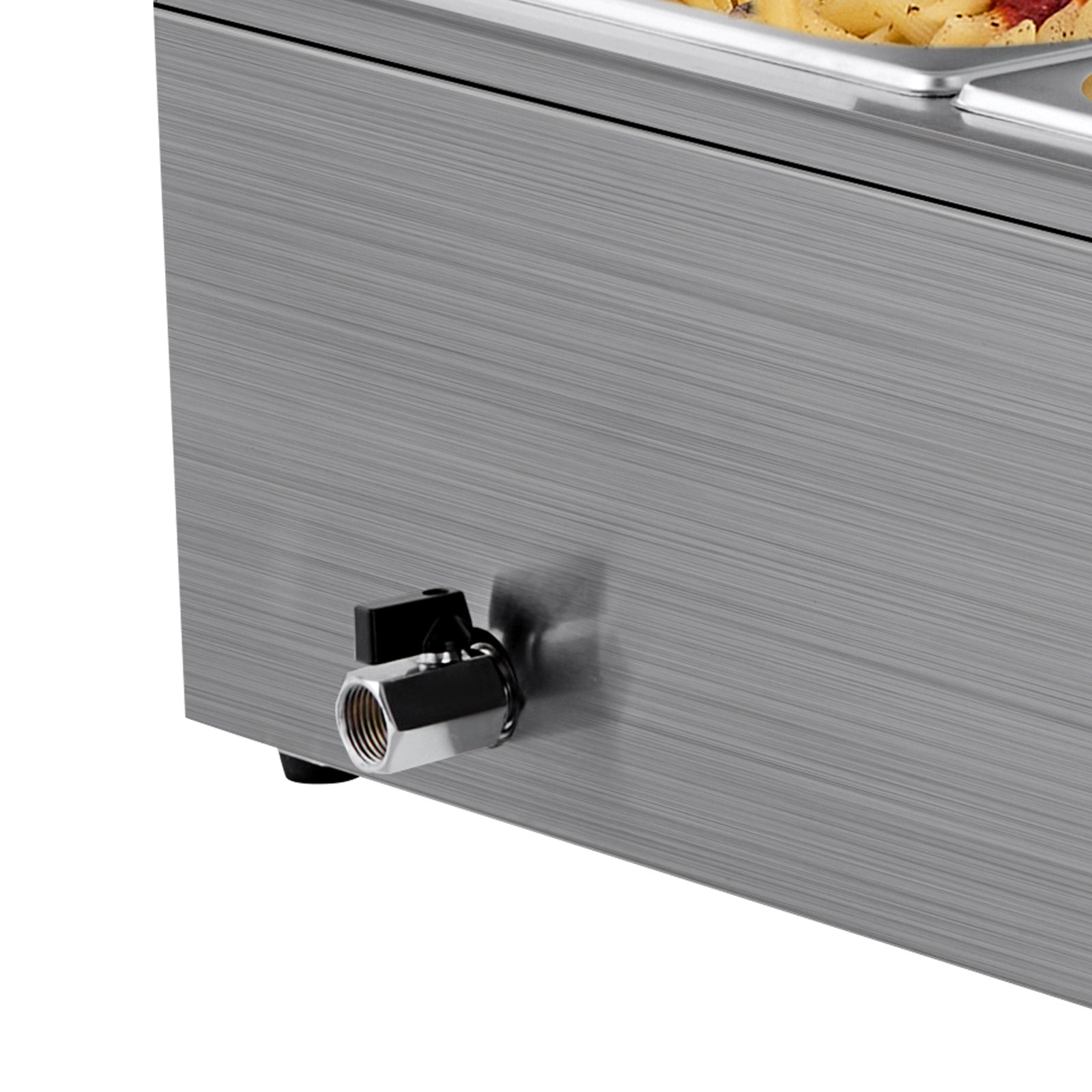Commercial Food Warmer, 1500W Electric Stainless Steel Steam Food Warmer with Glass Cover, 9-Pan Countertop Buffet Bain Marie with Soup & Perforated Ladles, for Catering, Restaurant & Party
