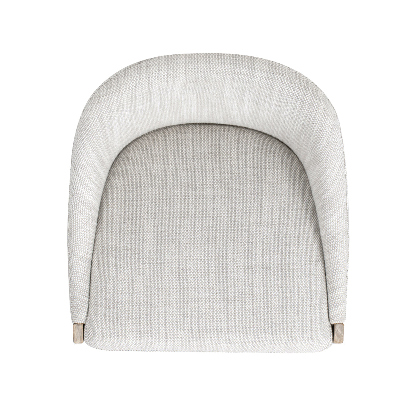 Newport 26.5" Coastal Curved Back Upholstered Counter Stool, Two-Tone Neutral Gray Polyester Wool Blend