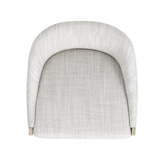 Newport 26.5" Coastal Curved Back Upholstered Counter Stool, Two-Tone Neutral Gray Polyester Wool Blend