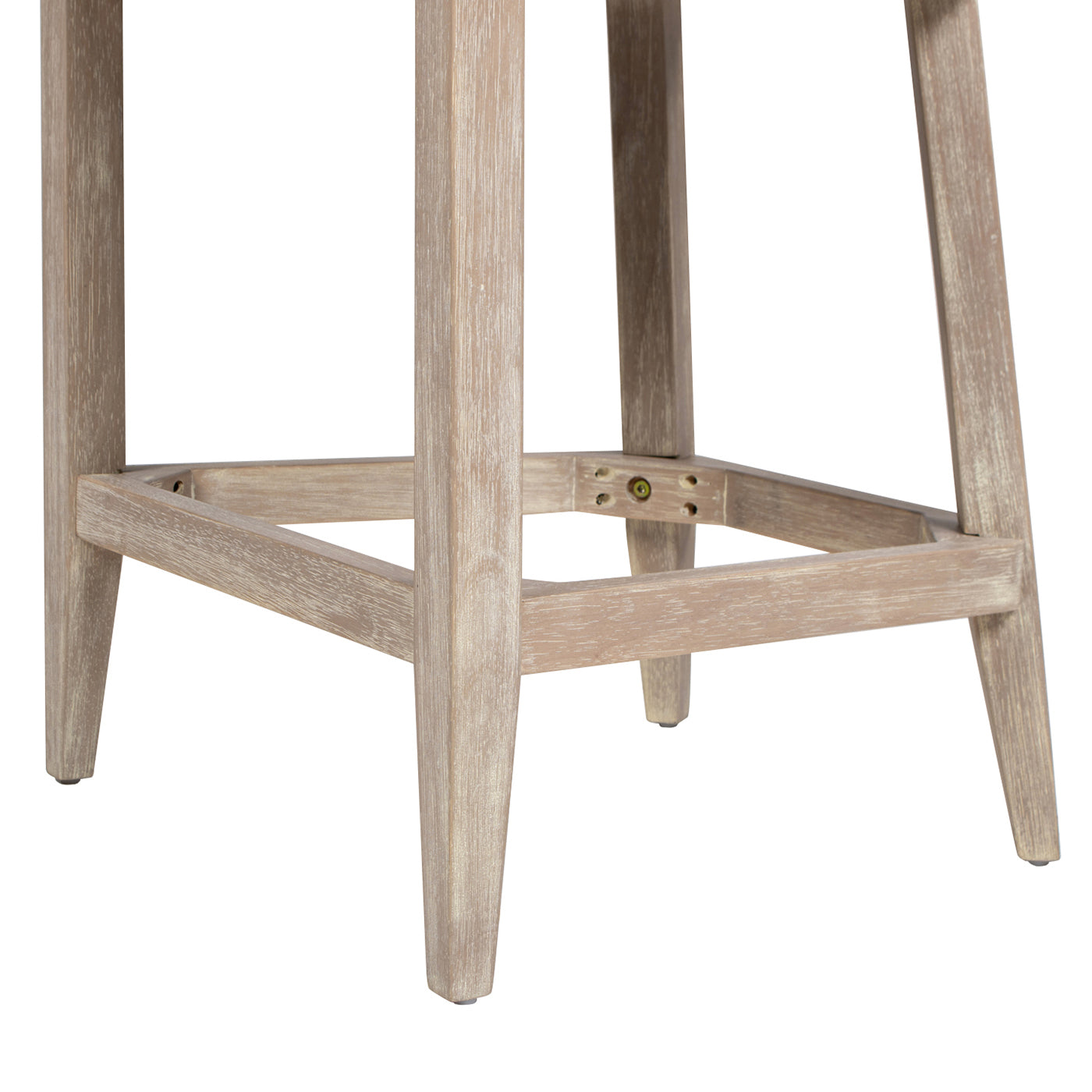 Newport 26.5" Coastal Curved Back Upholstered Counter Stool, Two-Tone Neutral Gray Polyester Wool Blend