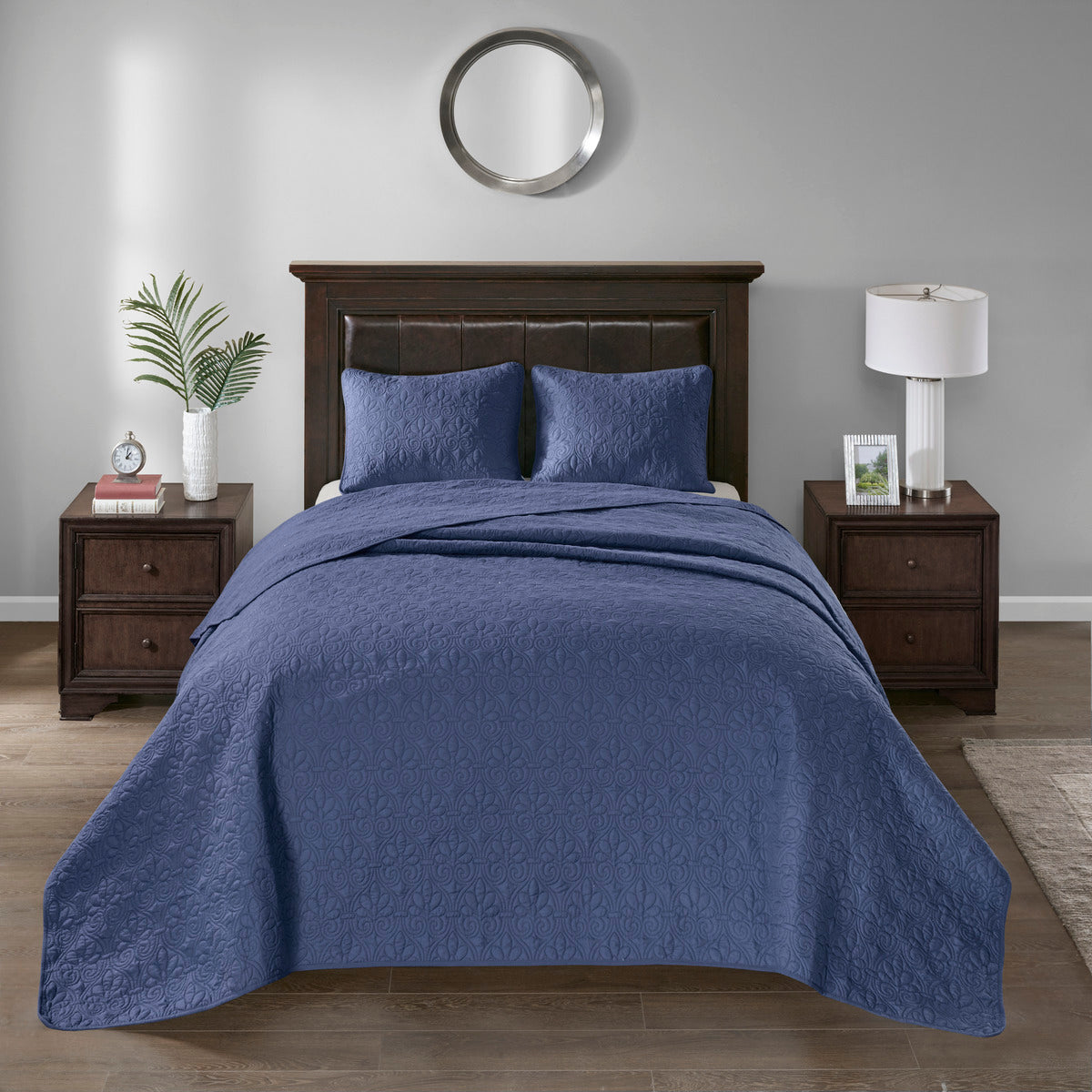 Reversible Quilt Set Navy Twin/Twin XL