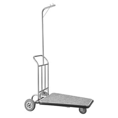 Luggage Cart 600 LBS 3 Wheel Stainless Steel Finish Bellman's Cart