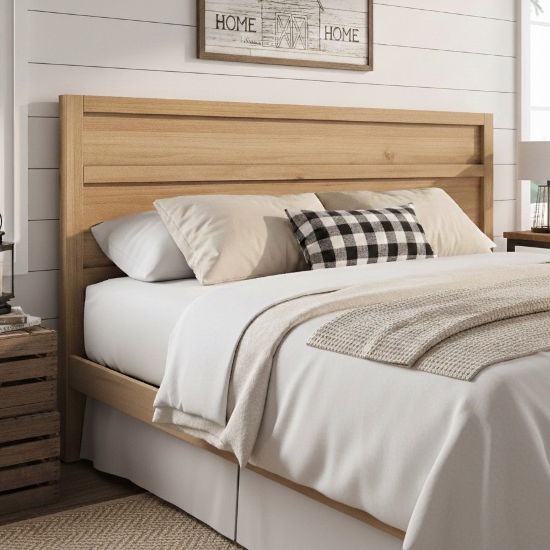 Maddox Modern Wood King Panel Headboard