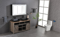 48 x 30 inch LED Lighted Bathroom Medicine Cabinet with Mirror, Sockets, Dimmable, Anti-Fog