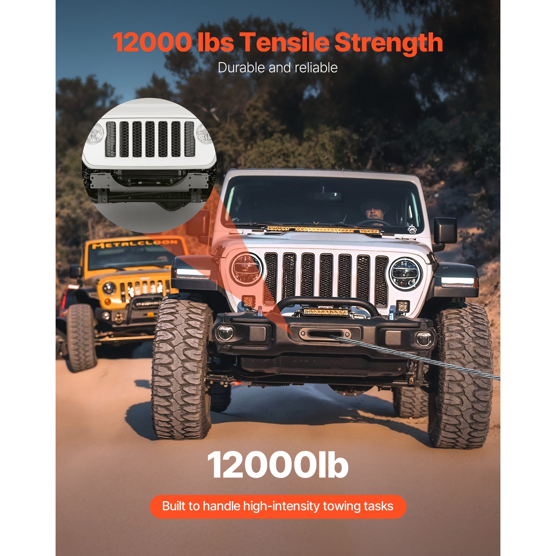 Trailer Hitch Winch Mount for Jeep Wrangler JL/JLU Model (2018-2023)