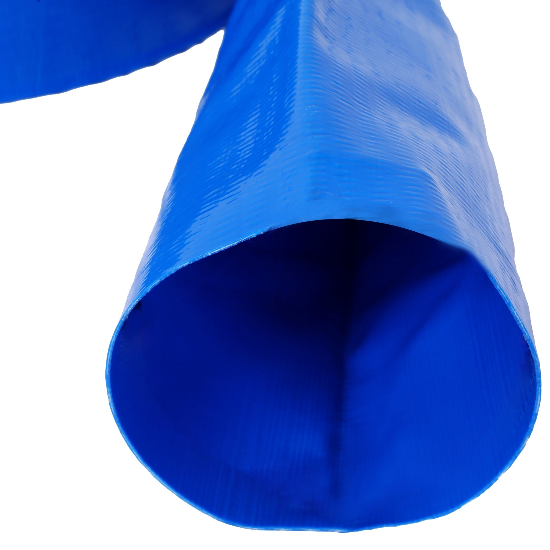 3"x100FT Pool Backwash Hose, Blue Heavy Duty Reinforced PVC Lay Flat Water Discharge Hose for Swimming Pool Filter Pump,with 2 Clamp