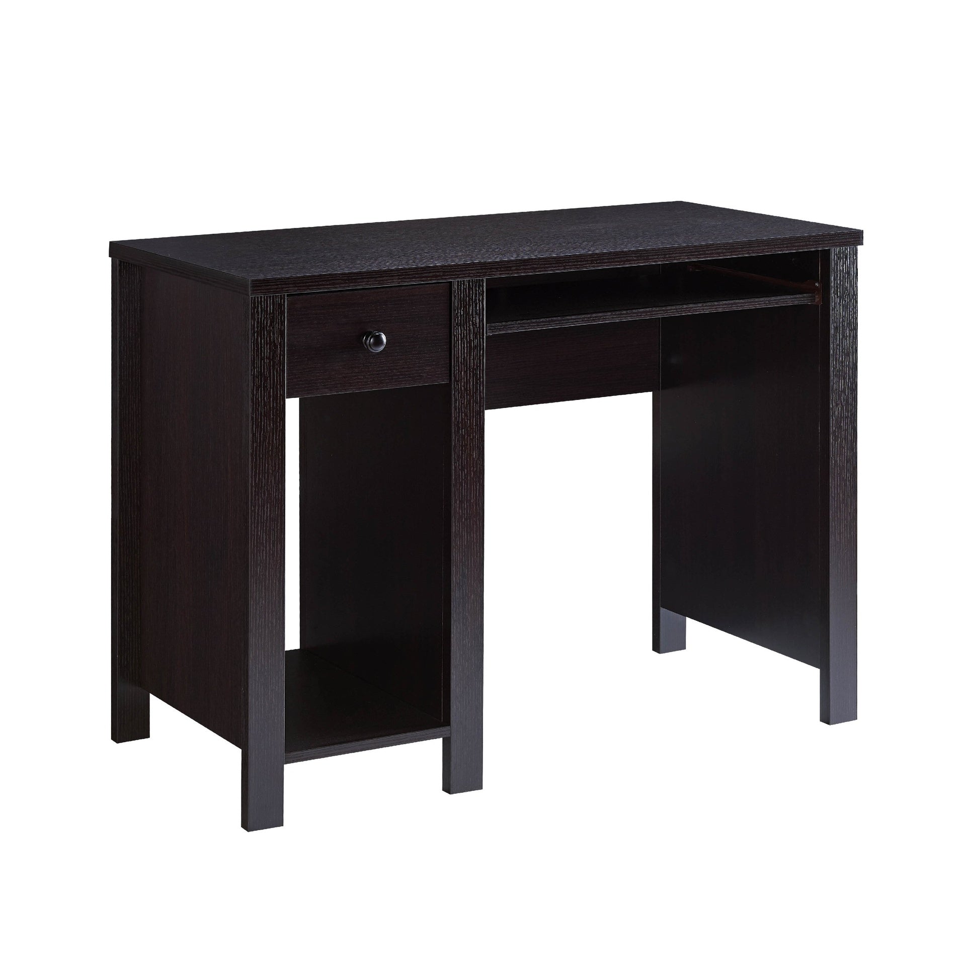 Akol Computer Desk, Keyboard Drawer and Storage, 39 Inch, Black