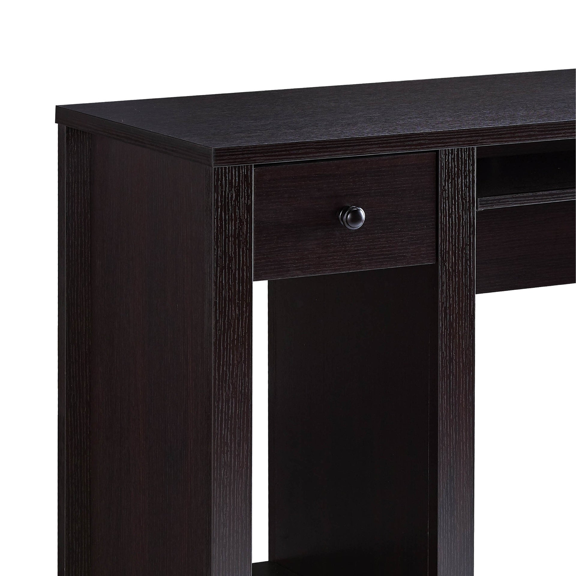 Akol Computer Desk, Keyboard Drawer and Storage, 39 Inch, Black