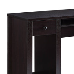 Akol Computer Desk, Keyboard Drawer and Storage, 39 Inch, Black
