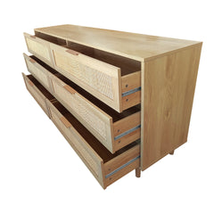 59.06"6-Drawers Rattan Storage Cabinet Rattan Drawer,for Bedroom,Living Room,Natural (Same SKU:W757121586)