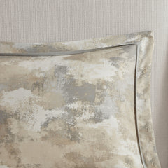 7 Piece Textured Cotton Blend Comforter Set Gray Cal King
