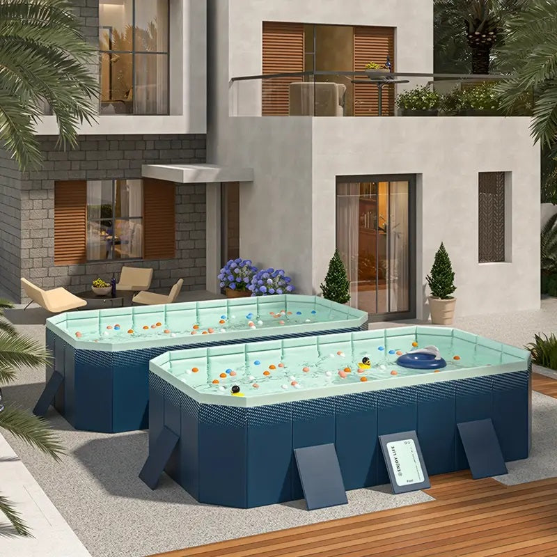 1.8m PVC folding pool (not inflatable) bathes and cools in summer, suitable for outdoor patio beach garden