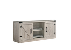Salerno Dusty Gray 58"W TV Stand with 2 Open Shelves and 2 Cabinets