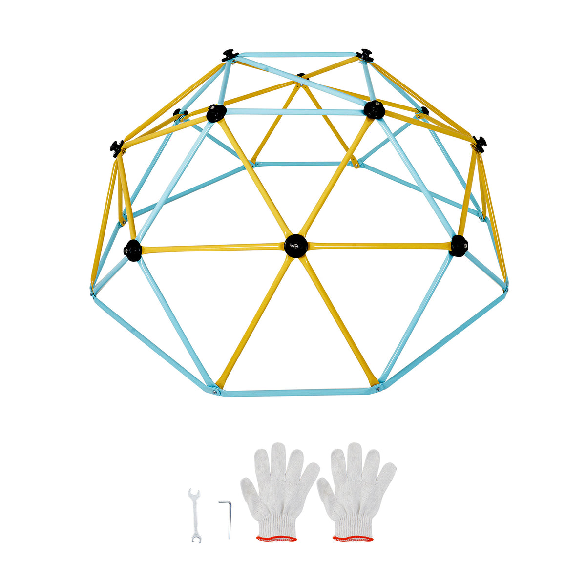 Climbing Dome, Jungle Gym Supports 600LBS and Easy Assembly, 6FT Geometric Dome Climber Play Center for Kids 3 to 9 Years Old, with Climbing Grip, Outdoor and Indoor Play Equipment for Kids