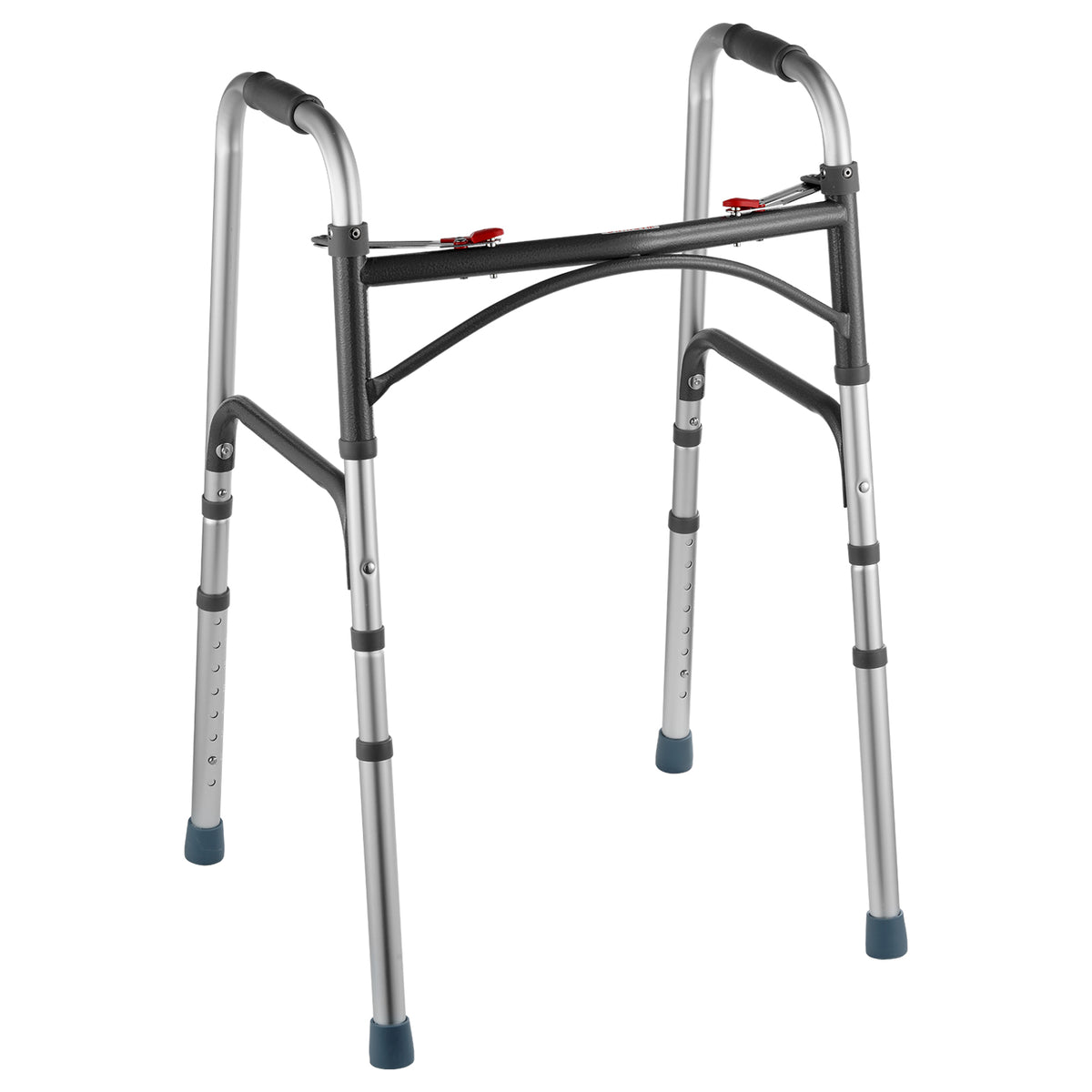 Folding Walker Aluminum Mobility Walker Aid with Adjustable Height 350LBS