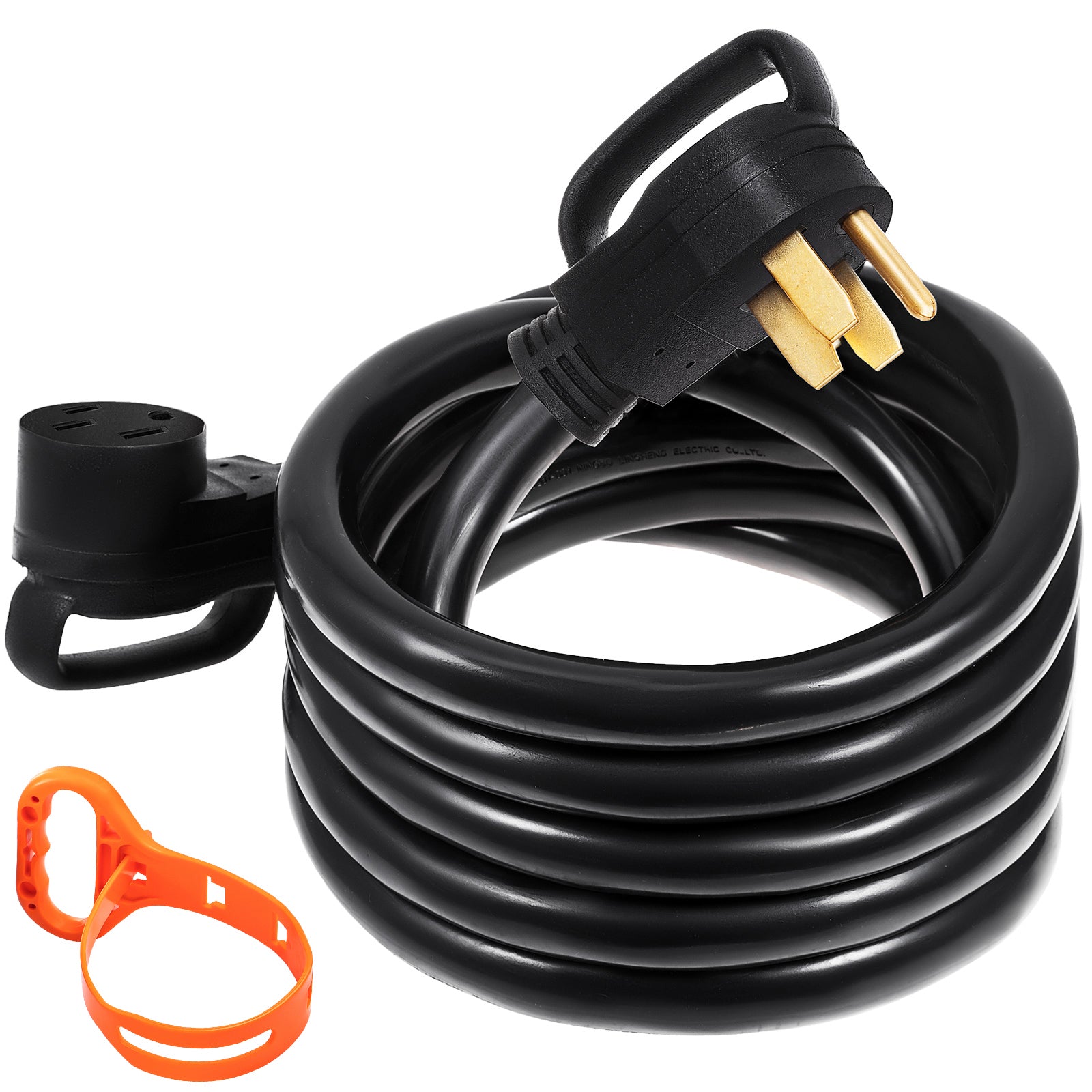 25Ft 50 Amp RV Extension Cord Durable Premium Power Cord RV 26.5mm Wire Diameter Extension Cord Copper Wire RV Cord Power Supply Cable for Trailer Motorhome Camper with Handles