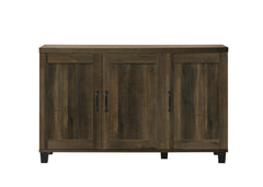 Cortona 45"W Dark Dusty Oak Finish 3-Door Shoe Cabinet
