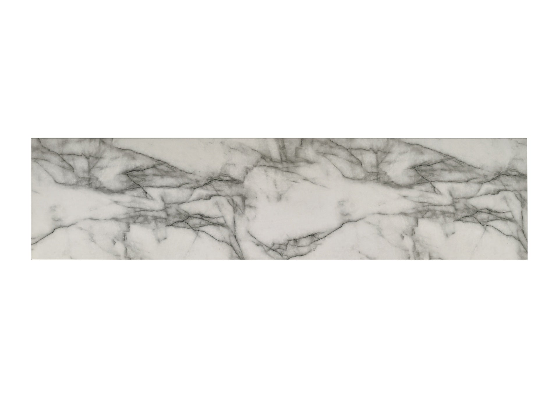 Matilda 63" White Cabinet Console Table with White Faux Marble Top