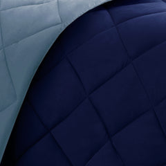 King 3M Scotchgard Diamond Quilting Reversible Down Alternative Comforter Set