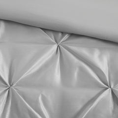 7 Piece Tufted Comforter Set Grey Full