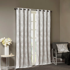 Ogee Knitted Jacquard Total Blackout Curtain Panel(Only 1 Pc Panel)