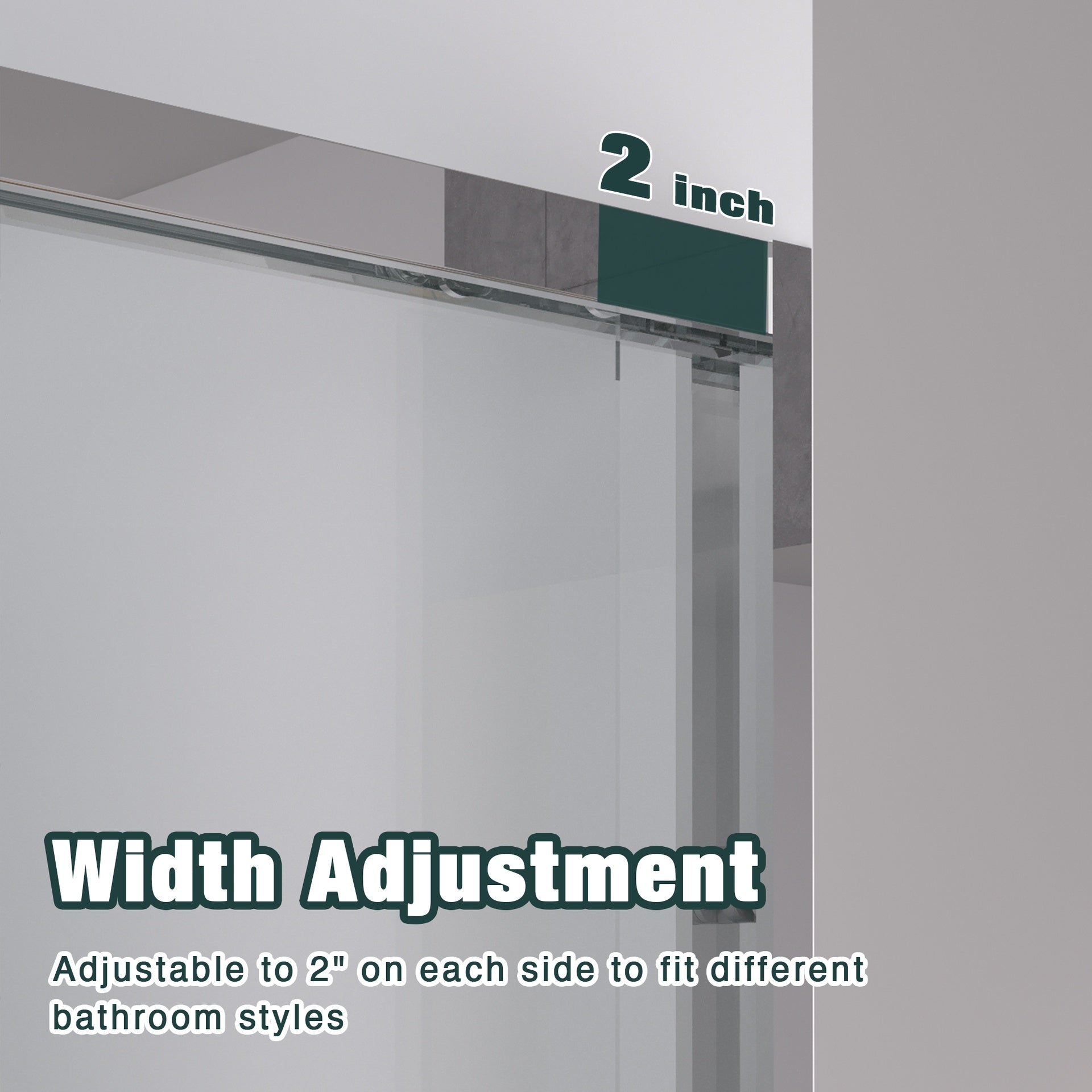 44-48"x76" Aluminum Frame Double Sliding Shower Door,Bypass Bathroom Sliding Door with Premium 1/4" (6mm) Clear Tempered Glass, Chrome Hardware Sliding Glass Shower Enclosure,Chrome Finished