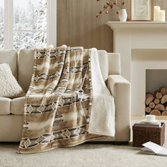 1-Piece 50x60" Heated Throw,Aztec