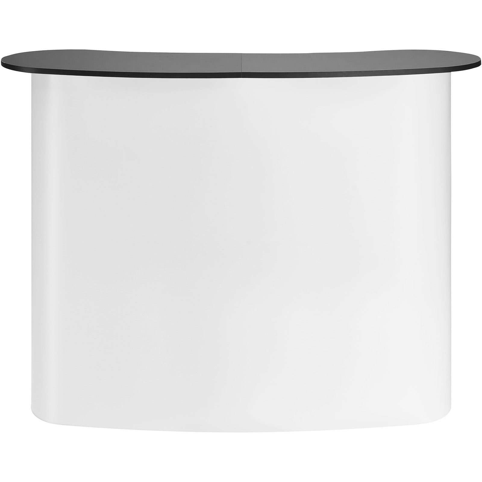 Portable Tradeshow Podium Table, 51.18" x 18.31" x 37.4", Display Exhibition Counter Stand Booth Fair with Wall, Foldable Promotion Retail Bar Table Pop Up Podium with Storage Rack, Carrying Bag