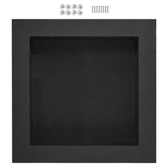 Shower Niche Ready for Tile 16" x 16", Single Shelf Organizer, Square Corners Wall-inserted Niche Recessed, Sealed Protection Modern Soap Storage Niche for Shower Bathroom, Black