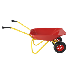 Children's metal trolley, Load-bearing capacity: 33LBS,children's heavy vehicle, metal structure two-wheeled trolley, steel pallet, can be used in gardens, loading leaves, soil, sand, etc. (red)