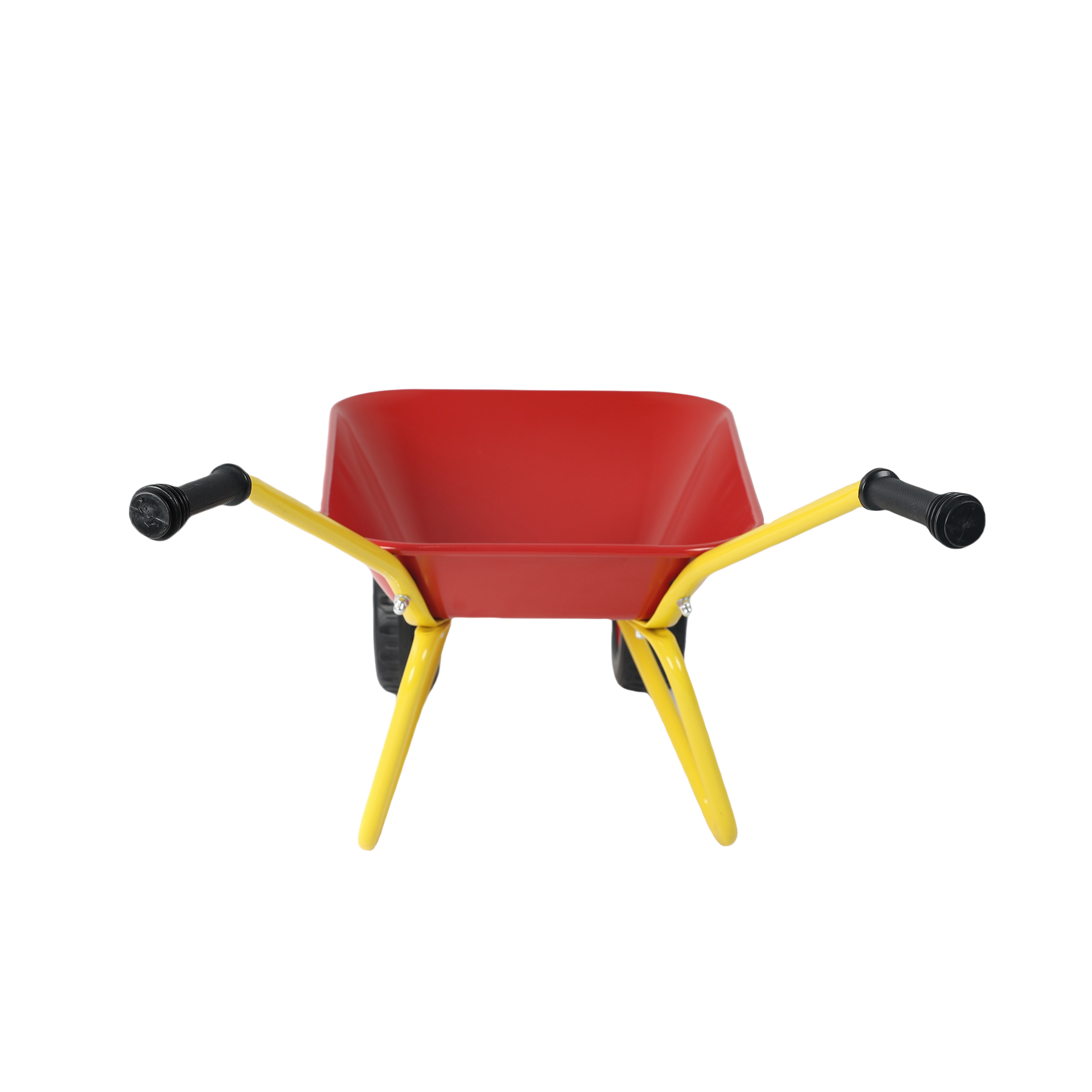 Children's metal trolley, Load-bearing capacity: 33LBS,children's heavy vehicle, metal structure two-wheeled trolley, steel pallet, can be used in gardens, loading leaves, soil, sand, etc. (red)