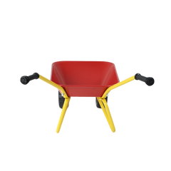 Children's metal trolley, Load-bearing capacity: 33LBS,children's heavy vehicle, metal structure two-wheeled trolley, steel pallet, can be used in gardens, loading leaves, soil, sand, etc. (red)