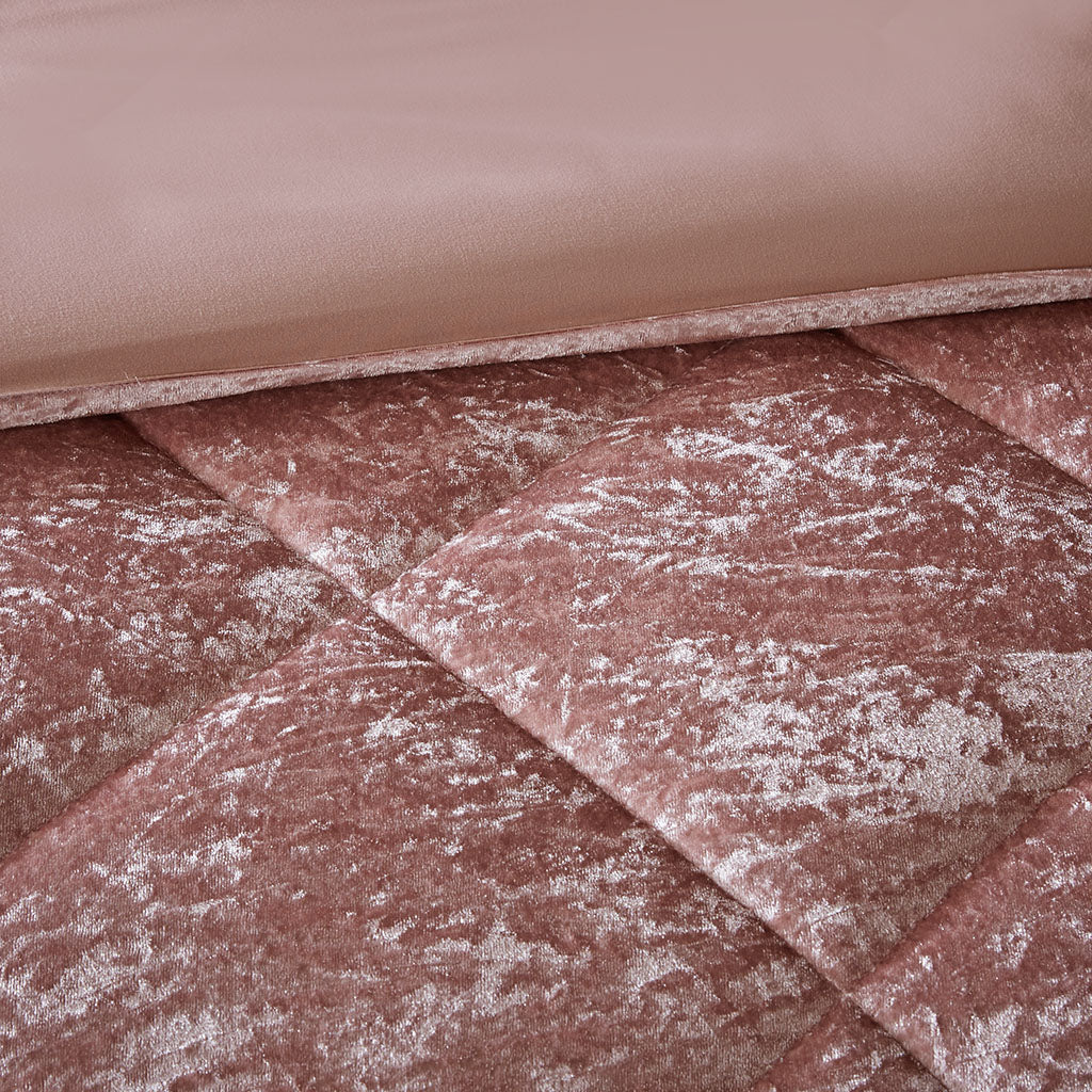 King/Cal King Velvet Duvet Cover Set with Throw Pillow