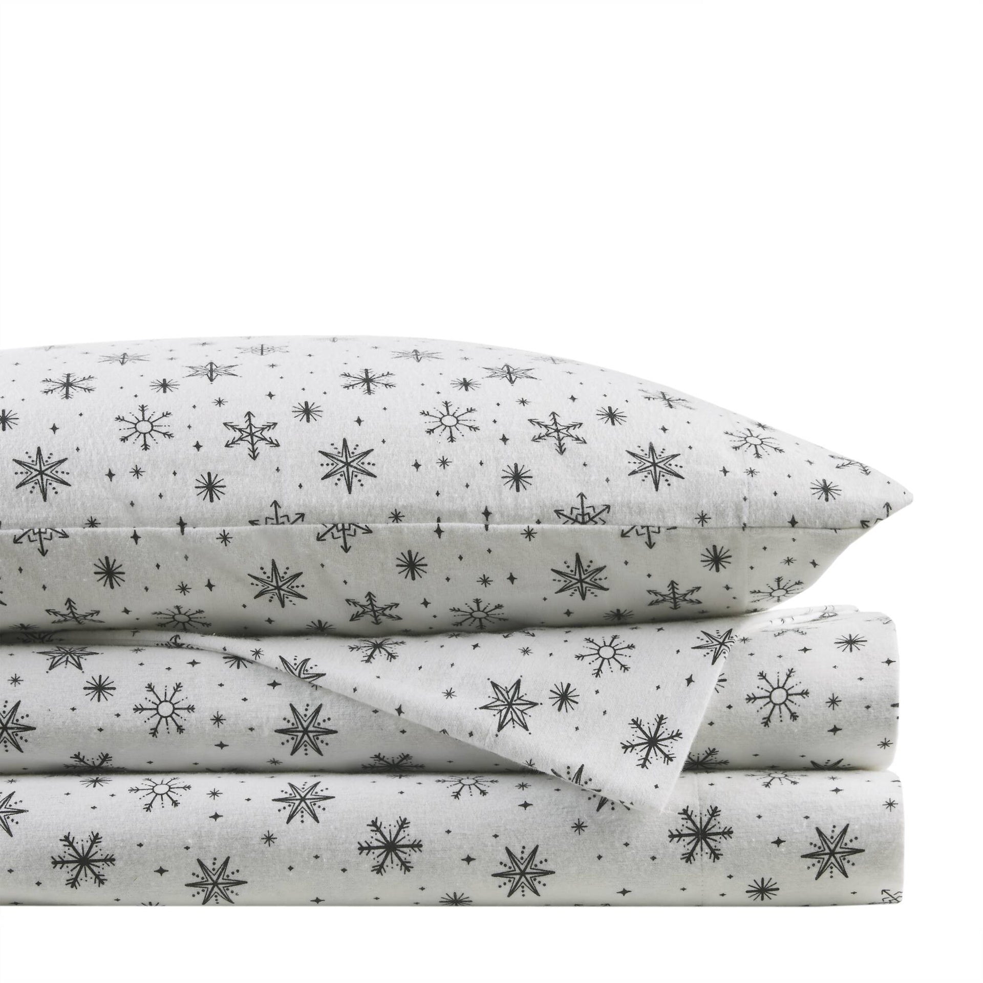4 PCS Full Sheet Set Black Snowflakes