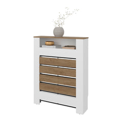Natural Oak and White Radiator Cover with Storage
