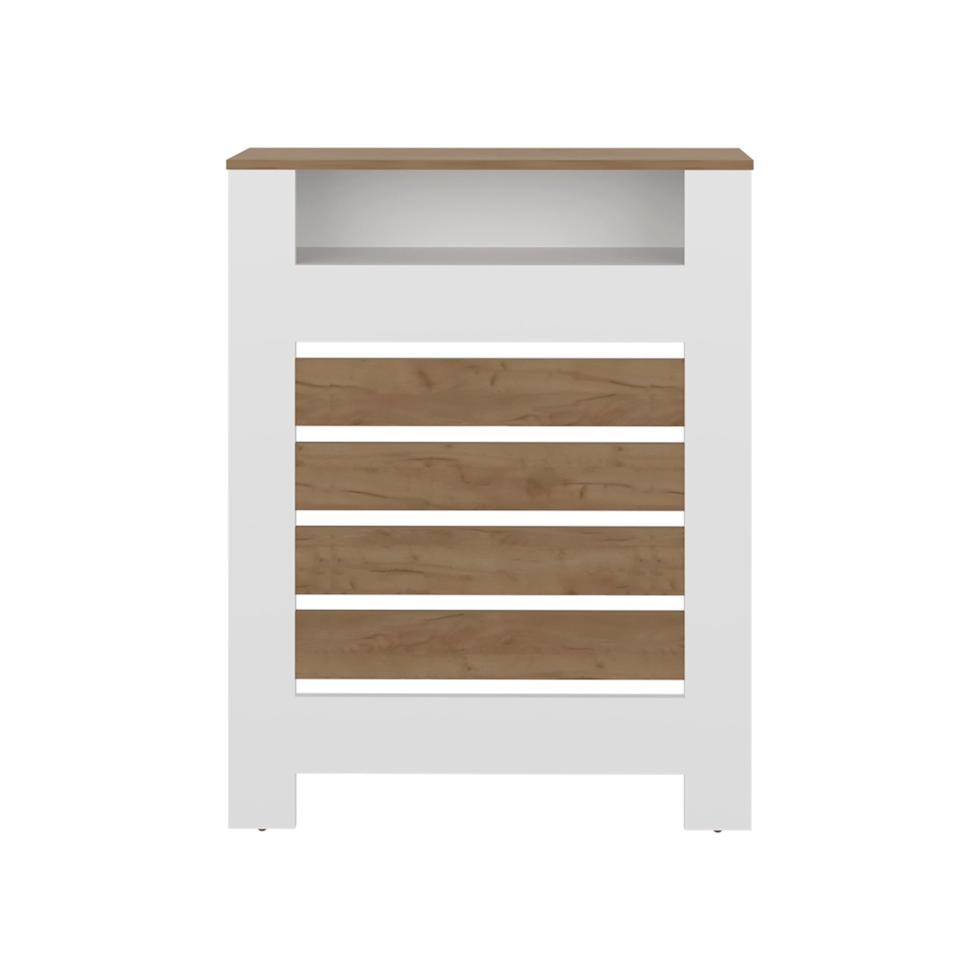 Natural Oak and White Radiator Cover with Storage