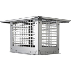 Chimney Cap, 13 x 9 inch, 304 Stainless Steel Fireplace Chimney Cover, Not Easily Toppled & Practical Accessories & Easy Installation, Fits Mesh Flue Covers Outside Clay Flue Shingles, Silver