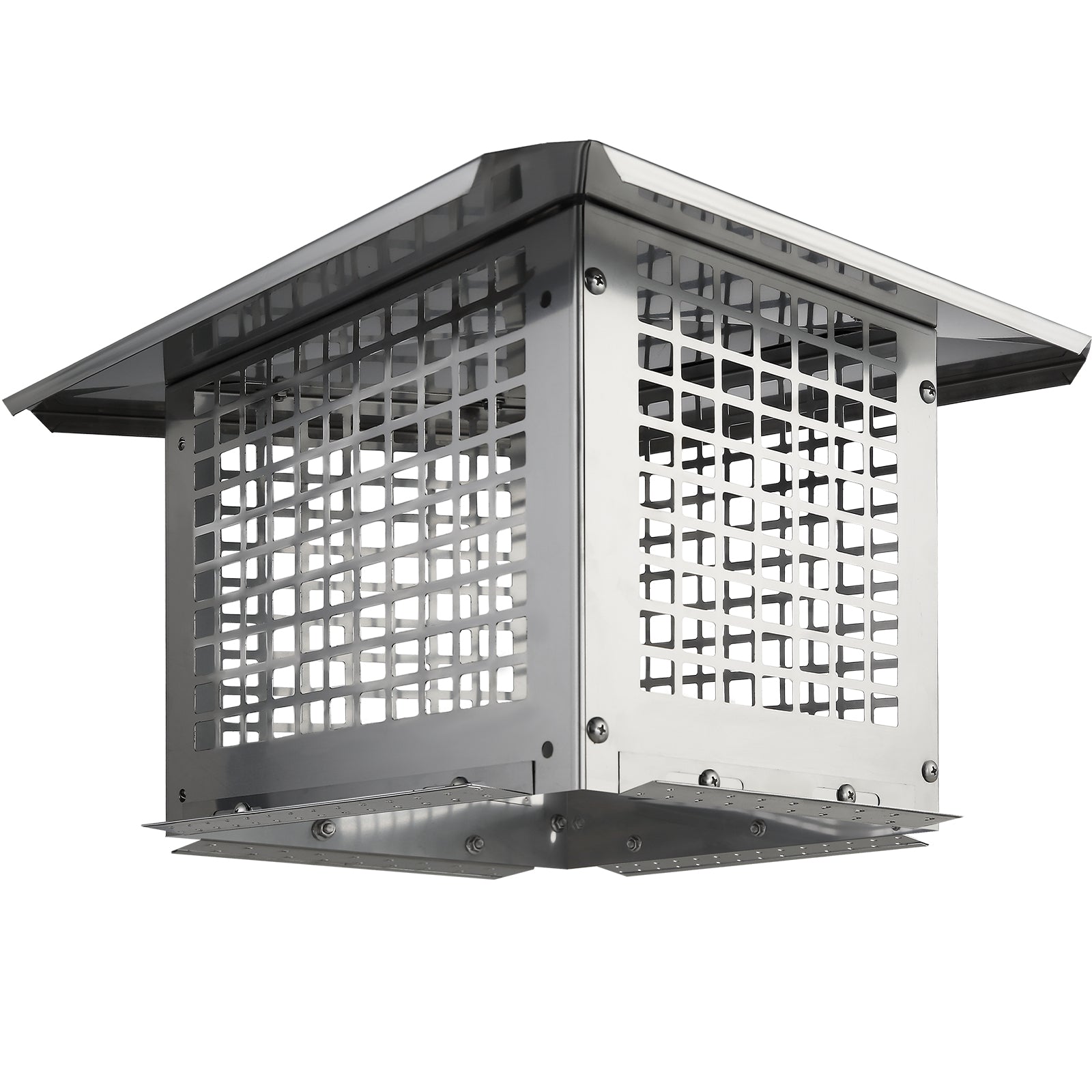 Chimney Cap, 13 x 9 inch, 304 Stainless Steel Fireplace Chimney Cover, Not Easily Toppled & Practical Accessories & Easy Installation, Fits Mesh Flue Covers Outside Clay Flue Shingles, Silver