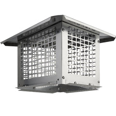 Chimney Cap, 13 x 9 inch, 304 Stainless Steel Fireplace Chimney Cover, Not Easily Toppled & Practical Accessories & Easy Installation, Fits Mesh Flue Covers Outside Clay Flue Shingles, Silver