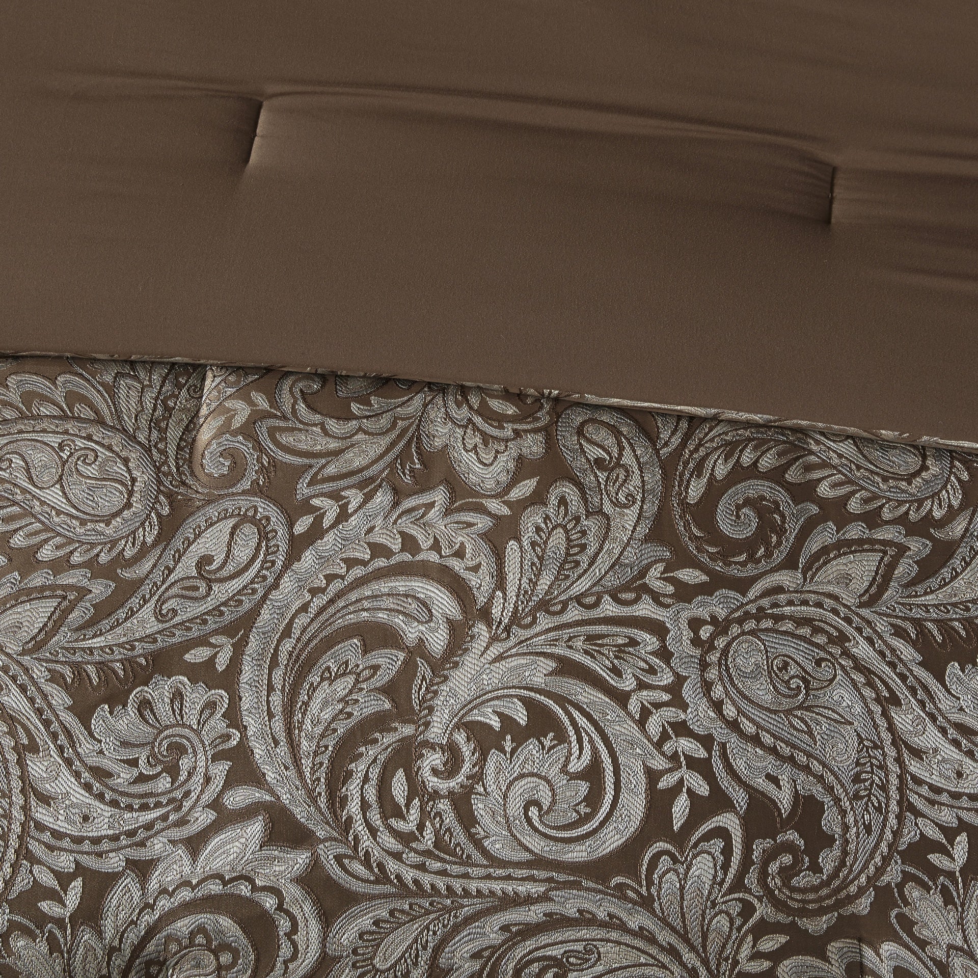 12 Piece Comforter Set with Cotton Bed Sheets Blue/Brown Cal King